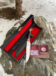 Beautiful gift set for a man knife from steel 65h13 tourist knife Gurza Russian knife