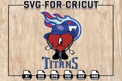 Bad Bunny Titans NFL Svg, Tennessee Titans Football Svg, Un Verano Sin ti Sad Heart SVG, NFL Teams, Instant Download