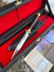 Beautiful gift set for a man knife made of steel 65h13 tourist knife Stilet Russian knife