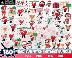 Bad Bunny Christmas Bundle, Bad Bunny Christmas Svg, Bad Bunny Svg, Instant Download, Clipart High Quality
