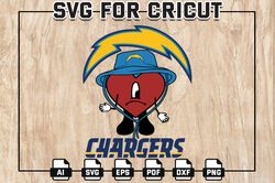 Bad Bunny Chargers NFL Svg, Los Angeles Chargers Football Team Svg, Un Verano Sin ti Sad Heart SVG, NFL Teams
