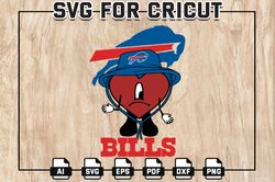Bad Bunny Bills NFL Svg, Buffalo Bills Football Team Svg, Un Verano Sin ti Sad Heart SVG, NFL Teams, Instant Download
