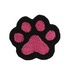 Patch (Thermal application) for any clothes or accessory Hot pink foot, 4.9*5.3 cm (Patch, Chevron, Thermal sticker)