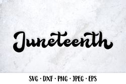 Juneteenth SVG calligraphy lettering. Freedom Day