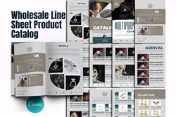 wholesale product catalog line sheet canva template