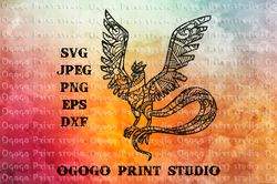 Articuno SVG, Mandala svg, Pokemon Svg cut file, Zentangle SVG