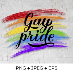 Gay Pride. Rainbow brush stroke LGBT flag
