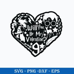 Will You Be My Valentine SVG, Harry Potter SVG, Harry Potter Clipart SVG