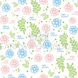 ABSTRACT FLORAL Fabric Seamless Pattern Vector Illustration