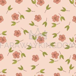 abstract flowers fabric seamless pattern vector illustration