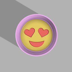 Love Emoji BATH BOMB MOLD STL File for 3D Printing