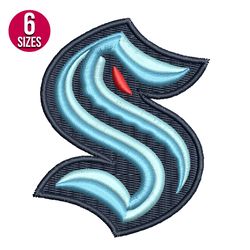 Seattle Kraken embroidery design, Machine embroidery pattern, Instant Download