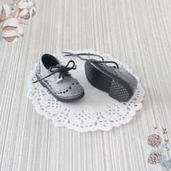 Little Darling oxford style shoes, Gray color boots for doll, Effner Little Darling dolls, Doll clothing, Doll outfit