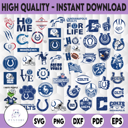 47 Files Indianapolis Colts, Indianapolis Colts svg, NFL Logo svg, NFL svg, Football Svg Bundle