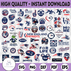 57 Files New England Patriots, New England Patriots svg, NFL Logo svg, NFL svg, Football Svg Bundle