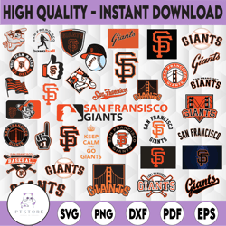 36 Files San Francisco Giants Svg, San Francisco svg, MLB svg, Baseball Clipart, Instant Download