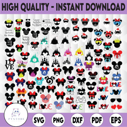 DISNEY SVG Bundle, Mickey SVG, Minnie svg, Disney svg, Instant Download