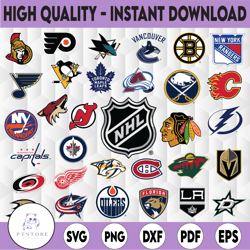 NHL Logo svg Bundle HOCKEY League Logo NHL logo, Logo Cut Files, Instant Download