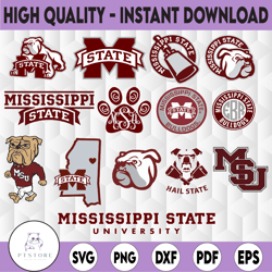 14 Files Mississippi State Bulldogs, Mississippi State Bulldogs svg, Football svg, NCAA Sports svg