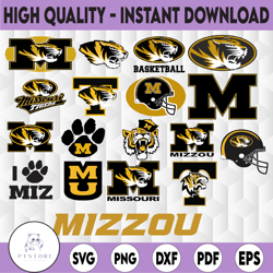 18 Files Missouri Tigers, Missouri Tigers svg, Missouri Tigers clipart, Football svg, NCAA Sports svg