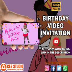 Gracie's Corner Birthday Video Invitation, Gracie Animated Invite, Gracie Digital Custom Invite