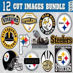 12 Styles NFL Pittsburgh Steelers svg. Pittsburgh Steelers svg, eps, dxf, png