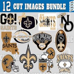 12 Styles NFL New Orleans Saints svg. New Orleans Saints svg, eps, dxf, png