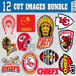 12 Styles NFL Kansas City Chiefs svg. Kansas City Chiefs svg, eps, dxf, png