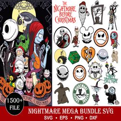 Nightmare Before Christmas svg, Cartoon SVG, Nightmare svg, Jack skellington svg, Jack and sally svg, Cricut cut files,