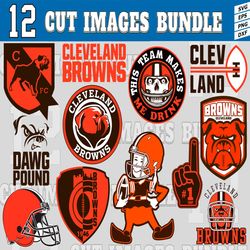 12 Styles NFL Cleveland Browns svg. Cleveland Browns svg, eps, dxf, png