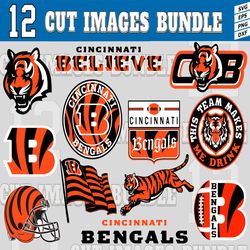 12 Styles NFL Cincinnati Bengals svg. Cincinnati Bengals svg, eps, dxf, png