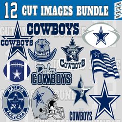 12 Styles NFL Dallas Cowboys svg. Dallas Cowboys svg, eps, dxf, png