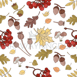 autumn maple nature seamless pattern vector illustration