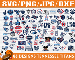 86 Files Tennessee Titans Football Team Svg