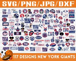 117 Designs New York Giants Football Team SVG, DXF, PNG, EPS, PDF