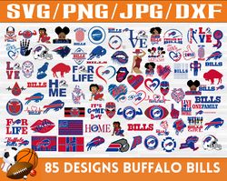 85 Designs Buffalo Bills Football Team SVG, DXF, PNG, EPS, PDF