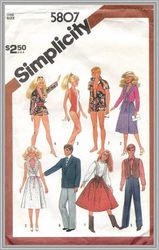 Digital - Vintage Barbie Sewing Pattern - Wardrobe Clothes for Dolls 11-1/2" - 12" - Vintage 1980s - PDF