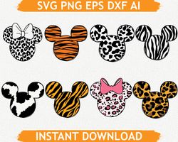 leopard mickey svg, leopard mickey png, Mouse Cheetah svg, Mickey Leopard svg, Minnie Leopard svg, mickey cheetah svg, D