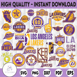 34 Files Lakers SVG  Kobe Svg Files, Basketball Logo, Basketball svg, NBA Sports svg