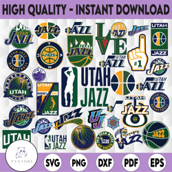 32 Files Utah Jazz svg, Ultas svg, Jazz svg, Basketball Logo, Basketball svg, NBA Sports svg