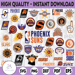 38 Files NBA Phoenix Suns, Phoenix Suns svg, NBA teams logo bundle svg, Basketball svg, NBA Sports svg