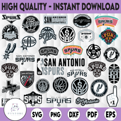 35 Files San Antonio Spurs SVG, NBA teams logo bundle svg, Basketball svg, NBA Sports svg