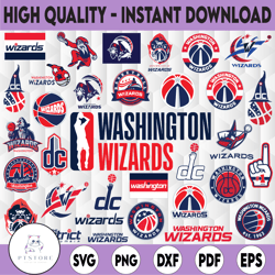 34 Files Washington Wizards SVG, NBA teams logo bundle svg, Basketball svg, NBA Sports svg