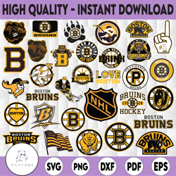 32 Files Boston Bruins Bundle SVG, Bruins SVG, NHL teams logo bundle, NHL svg, NHL Sports svg