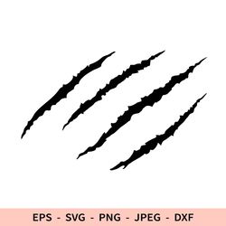 Claw marks Svg Halloween Dxf Scratches Svg File for Cricut Monster Silhouette