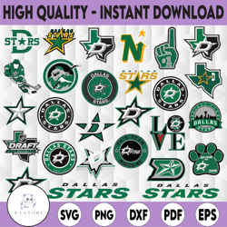 27 Files Dallas Stars Bundle SVG, NHL teams logo bundle, NHL svg, NHL Sports svg