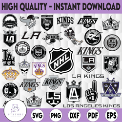 33 Files Los Angeles Kings Bundle Svg, NHL teams logo bundle, NHL svg, NHL Sports svg