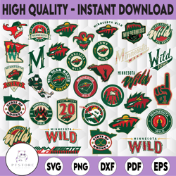 34 Files Minnesota Wild Bundle SVG, NHL teams logo bundle, NHL svg, NHL Sports svg