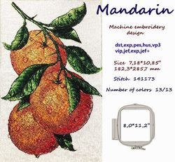 Mandarin photo stitch Machine Embroidery Design