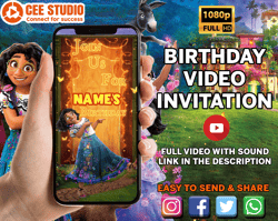 Encanto Birthday Party Video Invitation, Encanto Animated Invite Video, Madrigal Digital Custom Invite, Birthday Persona